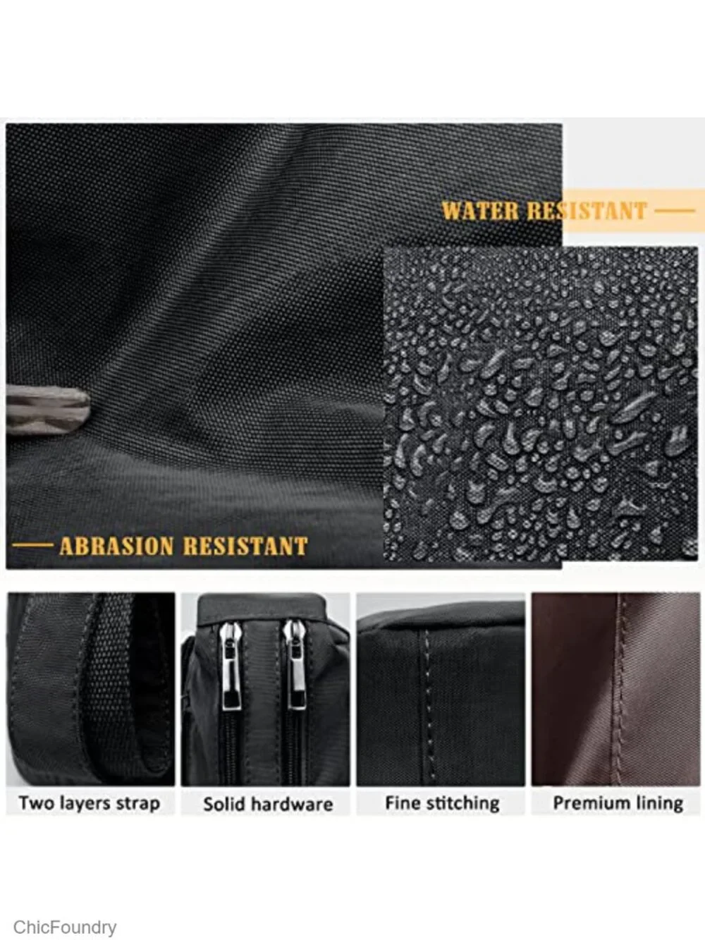 RFID Nylon Multi Pocket Crossbody Bag Travel Handbag
